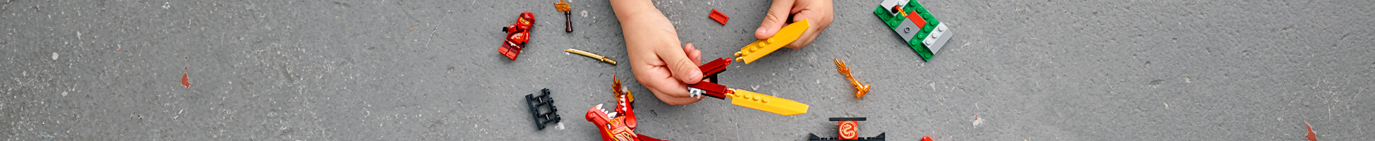 Kai's fire dragon LEGO banner