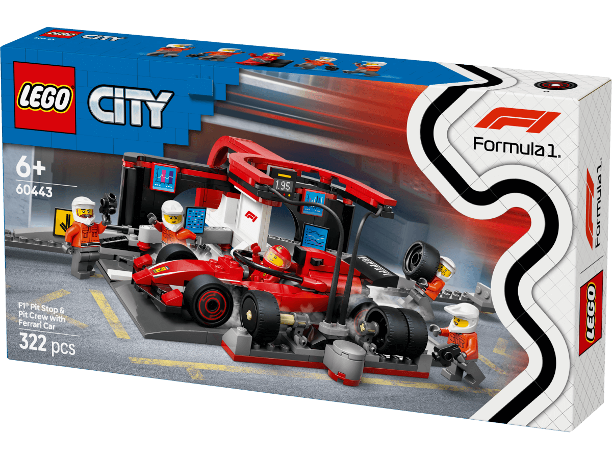 Image of LEGO F1® Pit Stop & Pit Crew with Ferrari Car